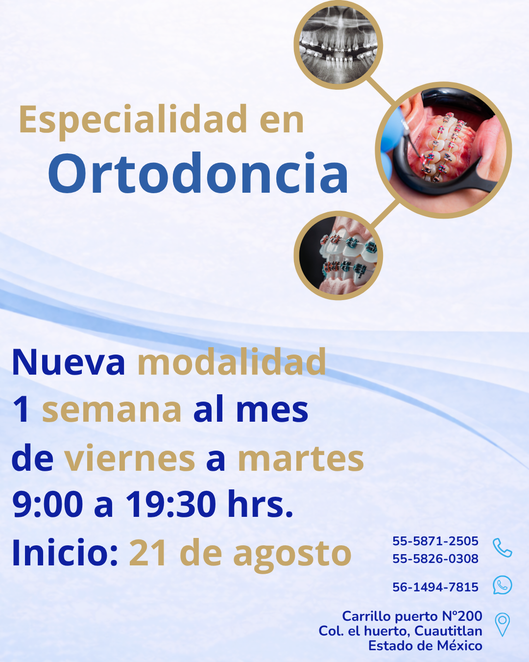 Especialidad en Ortodoncia - 1 Semana al mes
